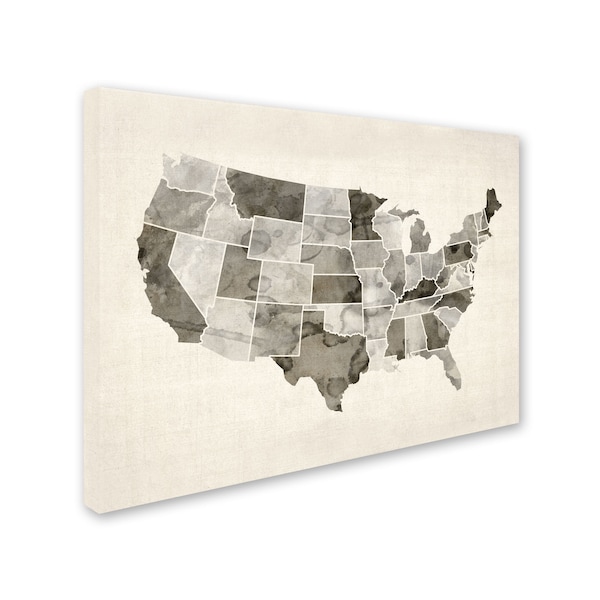 Michael Tompsett 'United States Watercolor Map' Canvas Art,18x24
